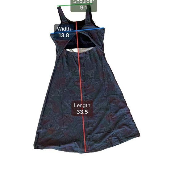 NWT $90 PrAna Skypath Midi Dress Shelf Bra Knee Length - Picture 3 of 8